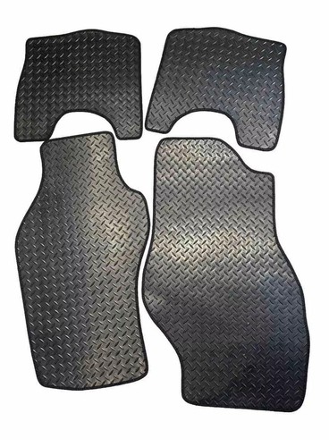 Black rubber car floor - black,